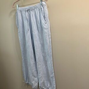 Kohl's  So Low Rise Light Blue Cotton Drawstring Joggers Size M NWT
